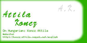 attila koncz business card